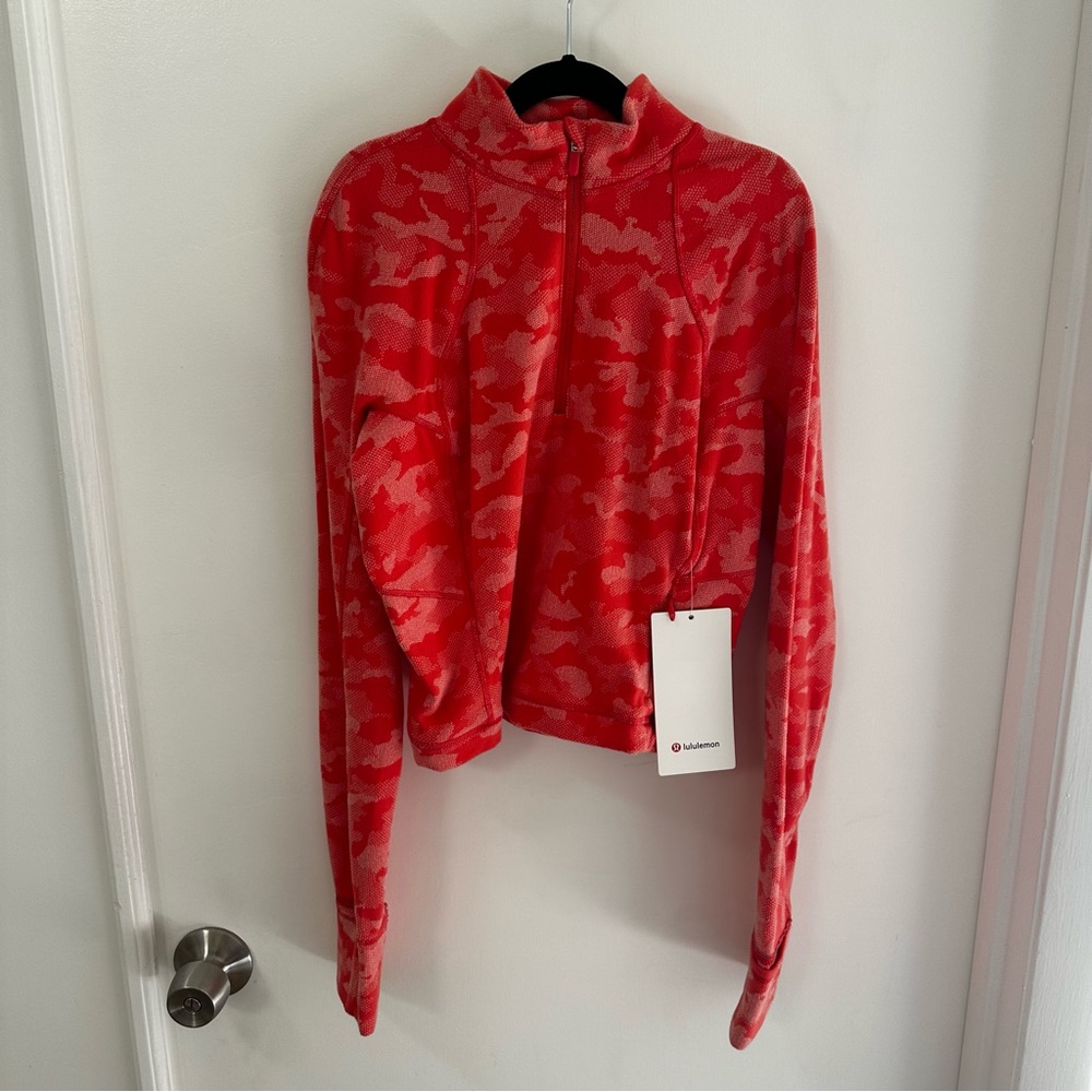 lululemon athletica Red Camo Long Sleeve Top